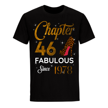 CHAPTER 46TH FABULOUS SINCE 1978 GOLDEN UNISEX SHIRT