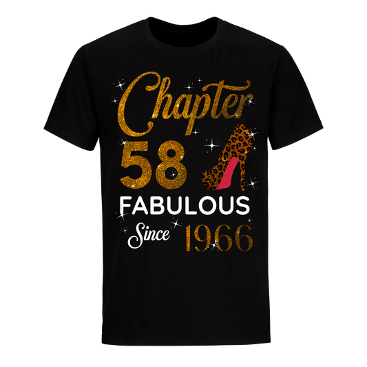 CHAPTER 58TH FABULOUS SINCE 1966 GOLDEN UNISEX SHIRT