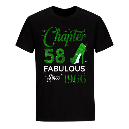 CHAPTER 58 FABULOUS SINCE 1966 UNISEX SHIRT GREEN