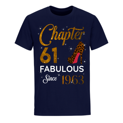 CHAPTER 61ST FABULOUS SINCE 1963 GOLDEN UNISEX SHIRT