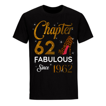 CHAPTER 62ND FABULOUS SINCE 1962 GOLDEN UNISEX SHIRT