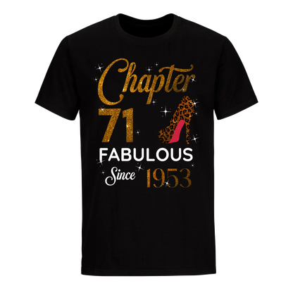 CHAPTER 71 FABULOUS SINCE 1953 UNISEX SHIRT GOLDEN