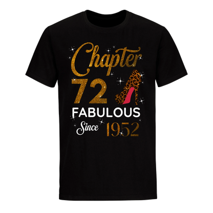 CHAPTER 72 FABULOUS SINCE 1952 UNISEX SHIRT GOLDEN