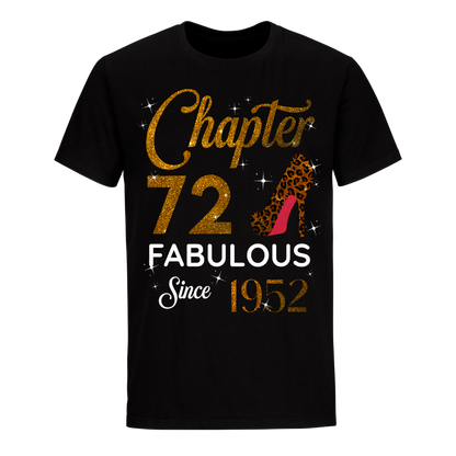 CHAPTER 72ND FABULOUS SINCE 1952 GOLDEN UNISEX SHIRT