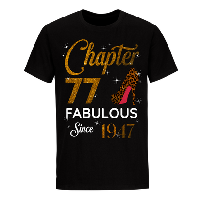 CHAPTER 77TH FABULOUS SINCE 1947 GOLDEN UNISEX SHIRT