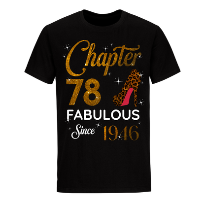 CHAPTER 78TH FABULOUS SINCE 1946 GOLDEN UNISEX SHIRT