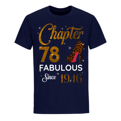 CHAPTER 78TH FABULOUS SINCE 1946 GOLDEN UNISEX SHIRT