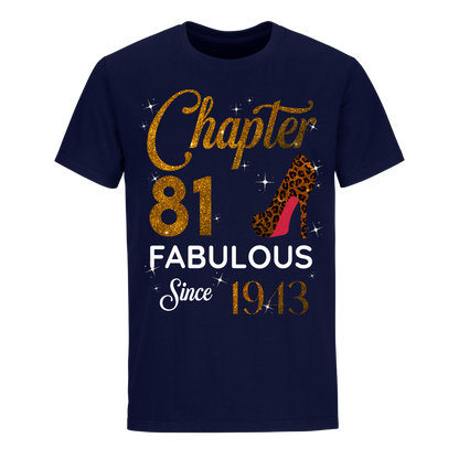 CHAPTER 81ST FABULOUS SINCE 1943 GOLDEN UNISEX SHIRT