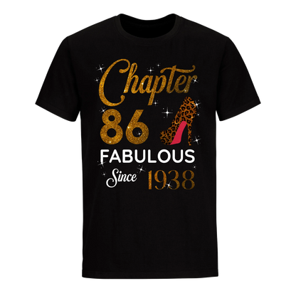 CHAPTER 86 FABULOUS SINCE 1938 UNISEX SHIRT GOLDEN