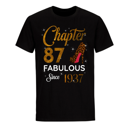 CHAPTER 87 FABULOUS SINCE 1937 UNISEX SHIRT GOLDEN