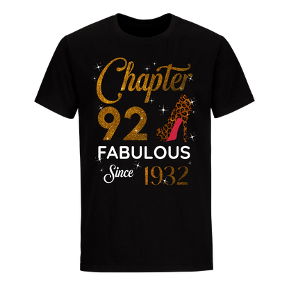 CHAPTER 92 FABULOUS SINCE 1932 UNISEX SHIRT GOLDEN