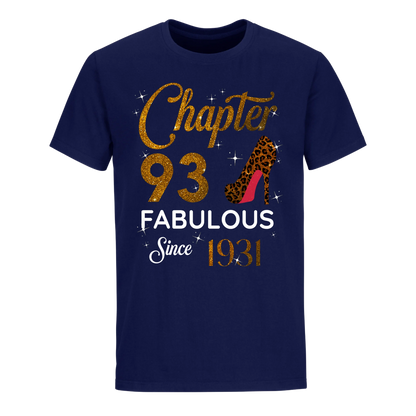 CHAPTER 93 FABULOUS SINCE 1931 UNISEX SHIRT GOLDEN