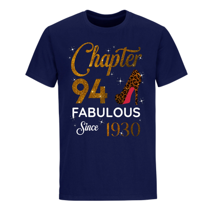 CHAPTER 94 FABULOUS SINCE 1930 UNISEX SHIRT GOLDEN