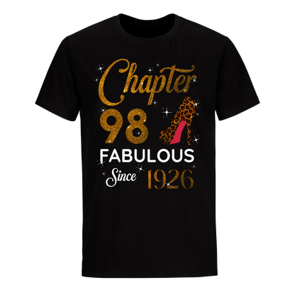 CHAPTER 98 FABULOUS SINCE 1926 UNISEX SHIRT GOLDEN