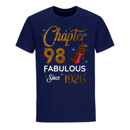 CHAPTER 98 FABULOUS SINCE 1926 UNISEX SHIRT GOLDEN