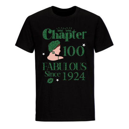 CHAPTER 100TH FABULOUS SINCE 1924 GREEN UNISEX SHIRT