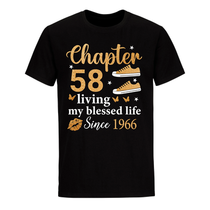 CHAPTER 58TH LIVING MY BLESSED LIFE SINCE 1966 UNISEX SHIRT