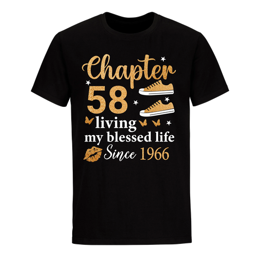 CHAPTER 58TH LIVING MY BLESSED LIFE SINCE 1966 UNISEX SHIRT