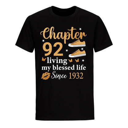 CHAPTER 92ND LIVING MY BLESSED LIFE SINCE 1932 UNISEX SHIRT