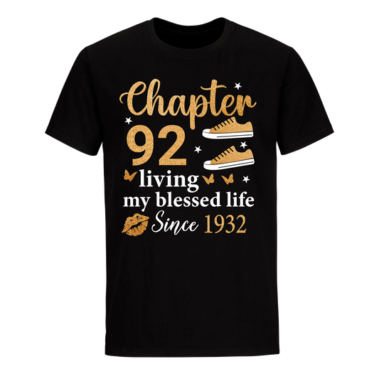 CHAPTER 92ND LIVING MY BLESSED LIFE SINCE 1932 UNISEX SHIRT