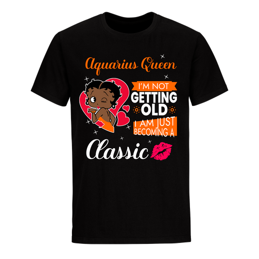 AQUARIUS BATTY BOOP TEN ORANGE UNISEX SHIRT