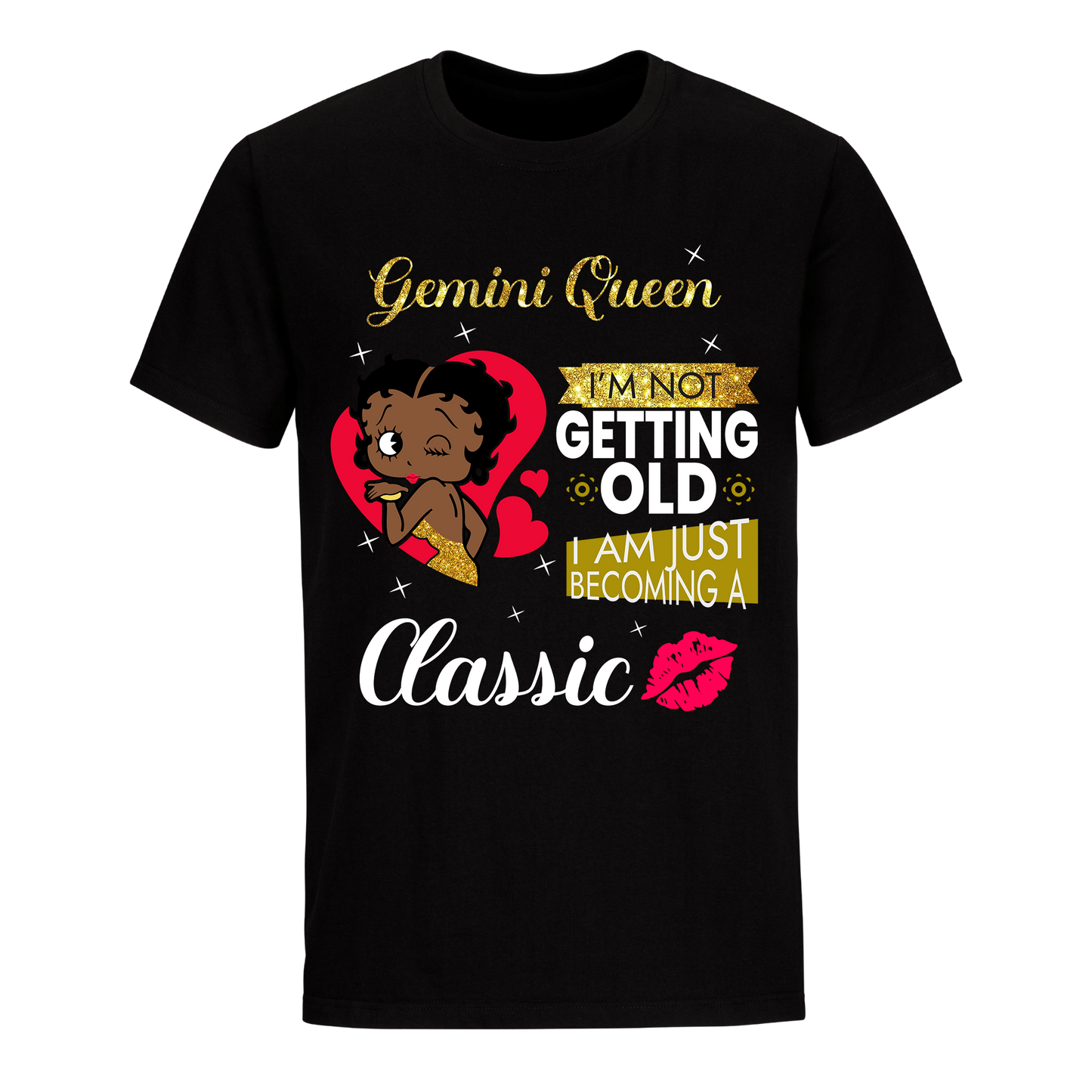 GEMINI BATTY BOOP TEN GOLDEN UNISEX SHIRT