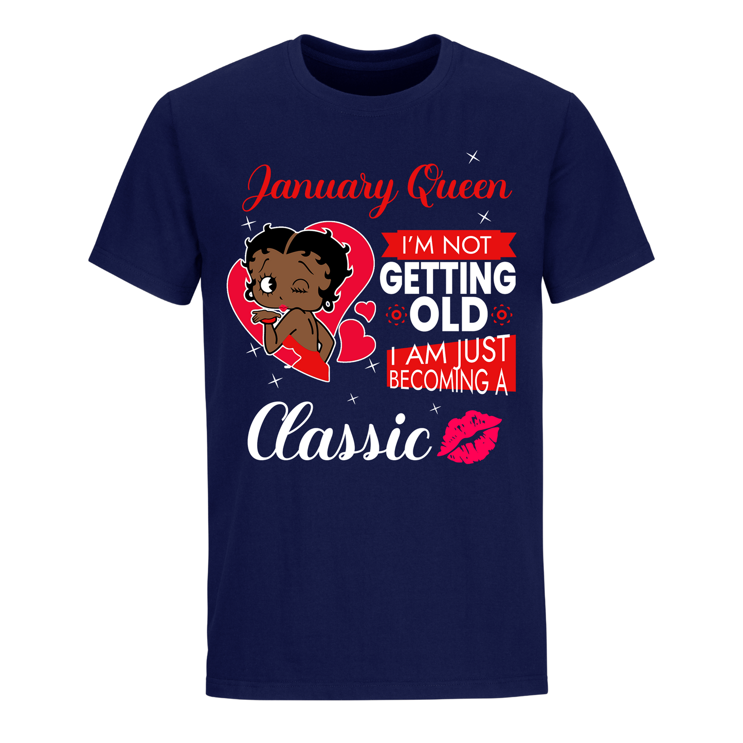 JANUARY BATTY BOOP TEN RED UNISEX SHIRT