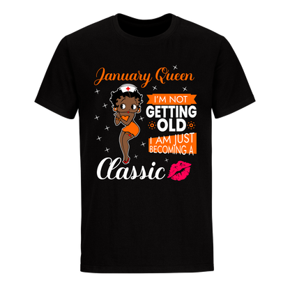 JANUARY BATTY BOOP ELEVEN ORANGE UNISEX SHIRT