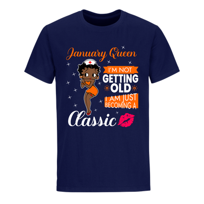 JANUARY BATTY BOOP ELEVEN ORANGE UNISEX SHIRT