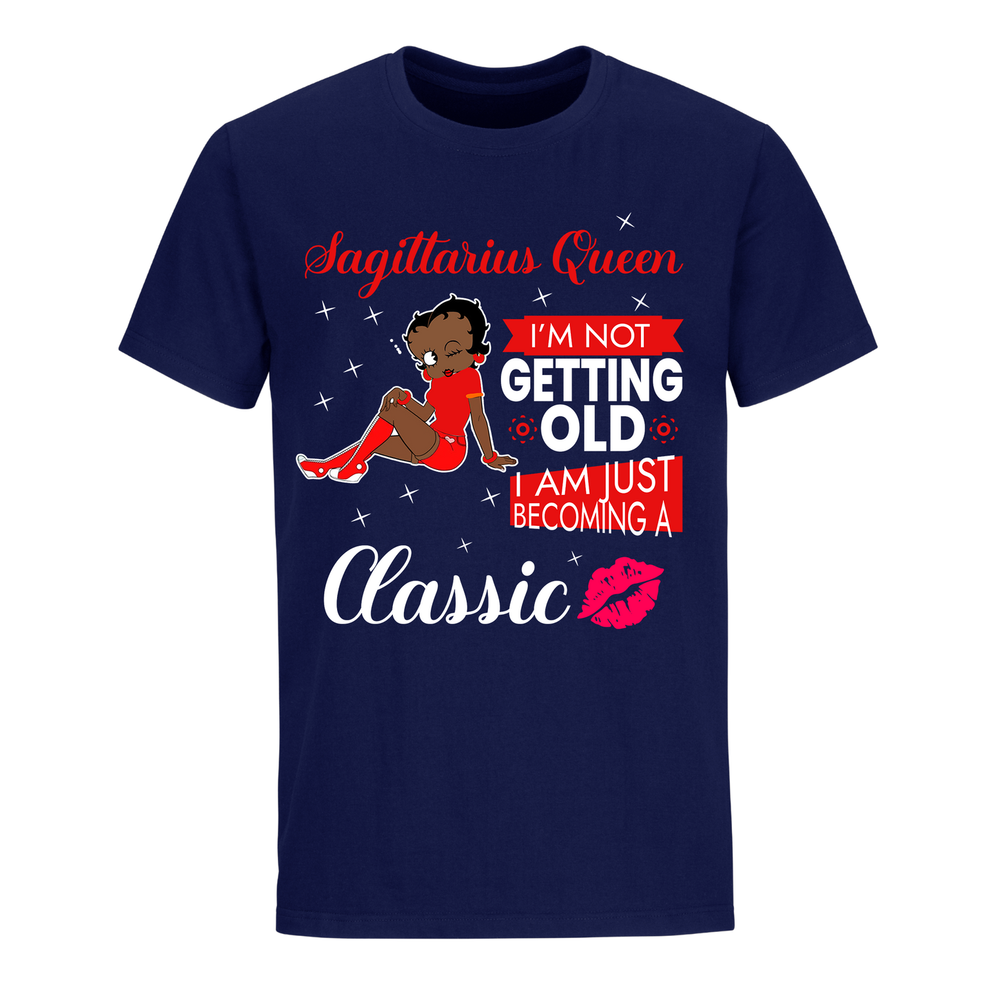 SAGITTARIUS BATTY BOOP TWELVE RED UNISEX SHIRT