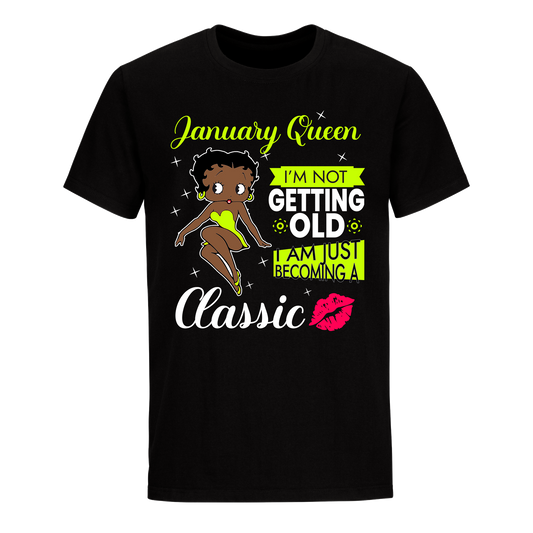 JANUARY BATTY BOOP THIRTEEN GREEN UNISEX SHIRT