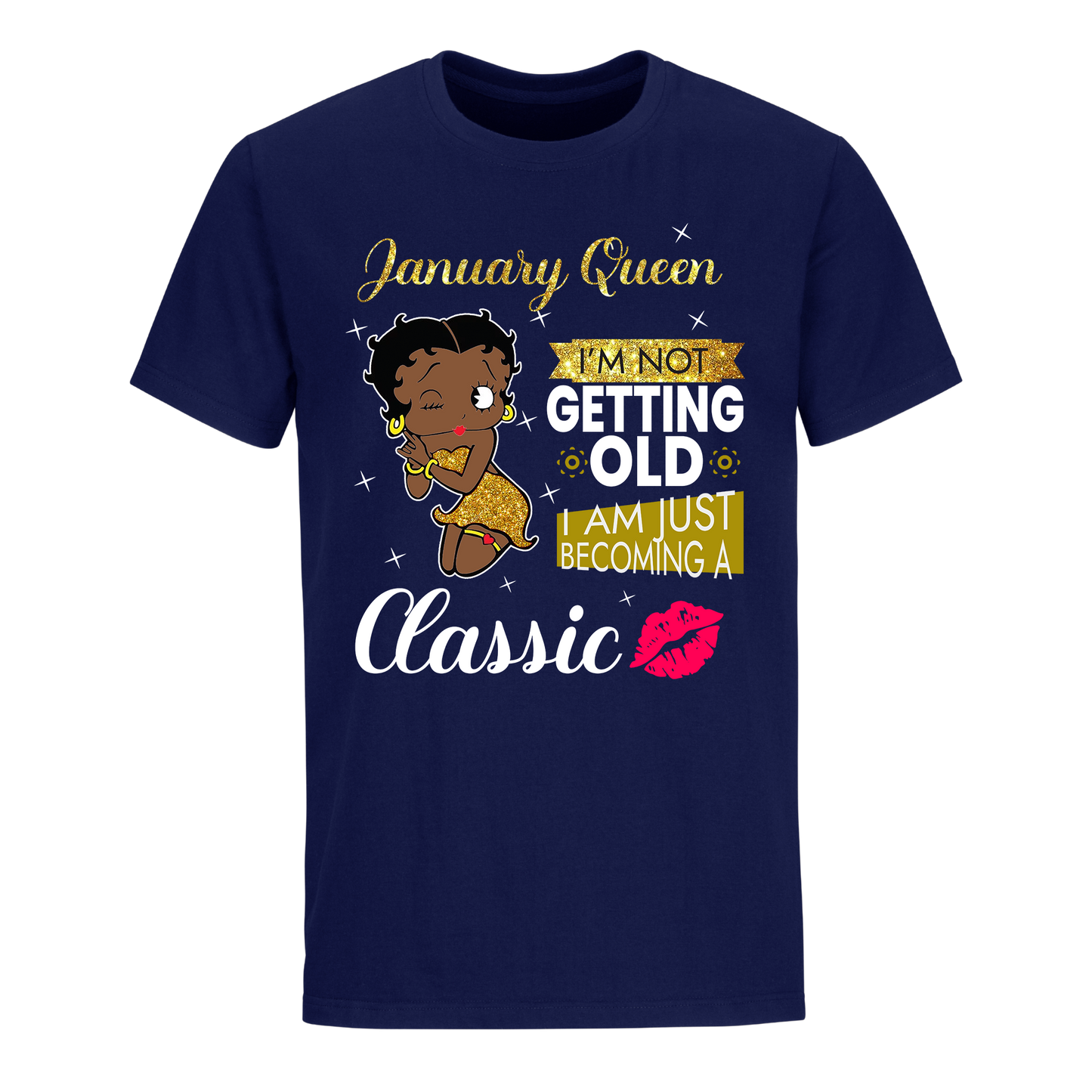 JANUARY BATTY BOOP FIFTEEN GOLDEN UNISEX SHIRT