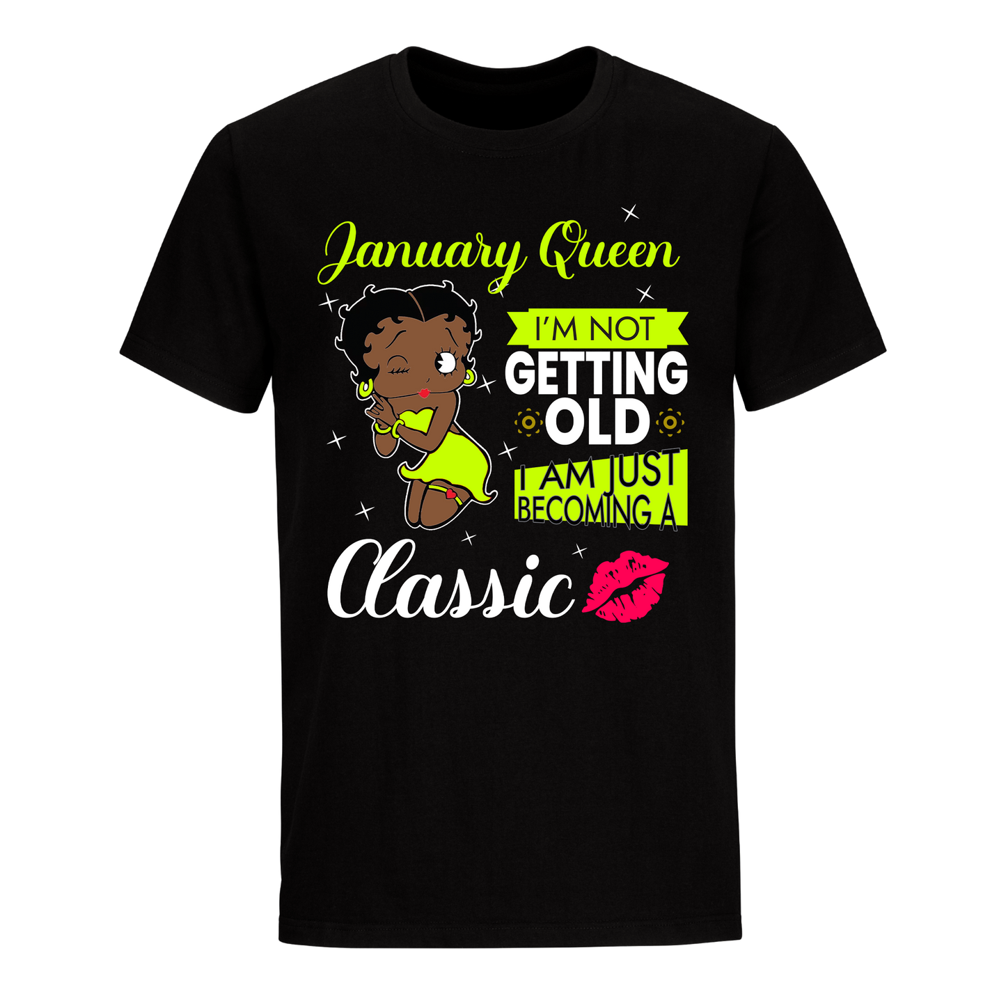 JANUARY BATTY BOOP FIFTEEN GREEN UNISEX SHIRT