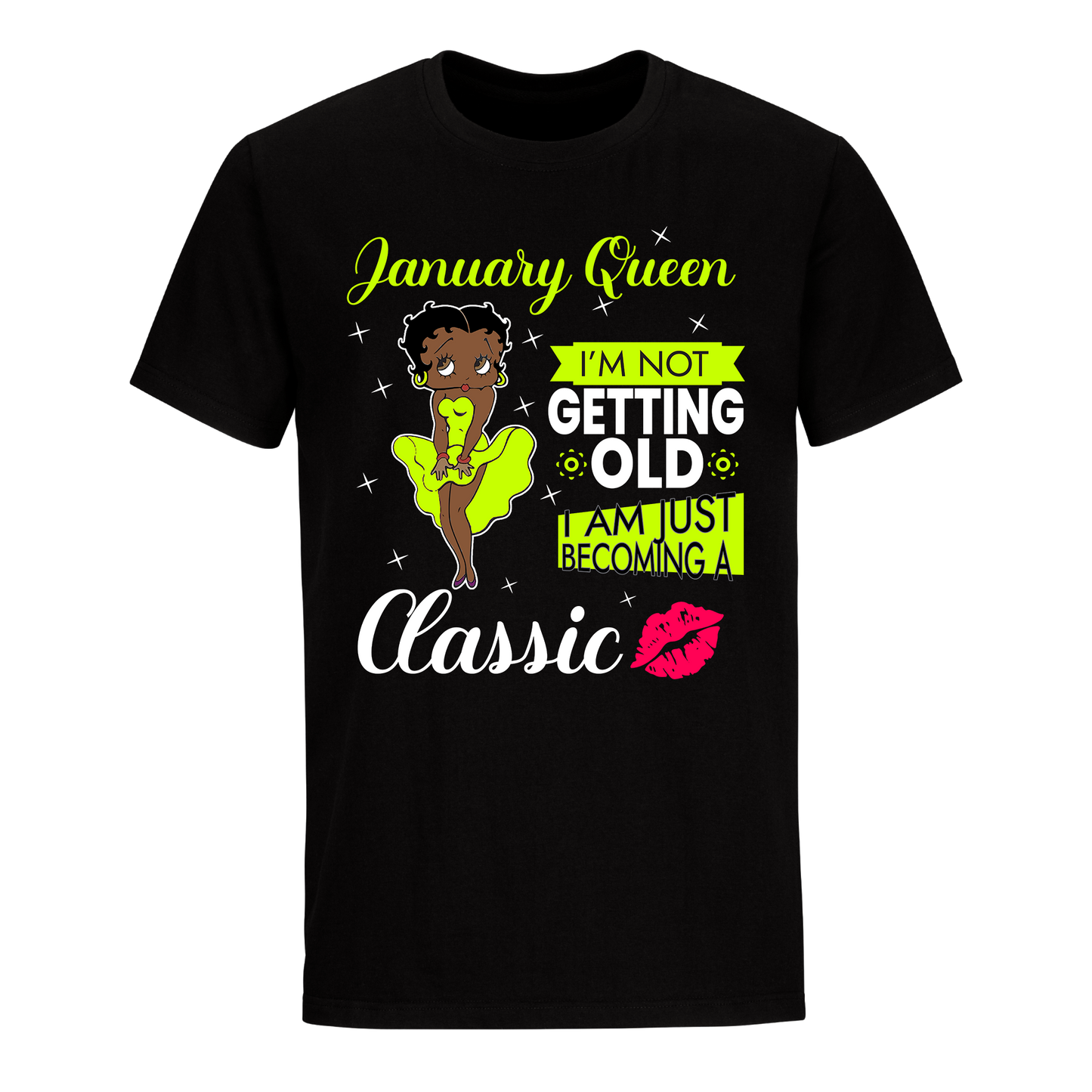 JANUARY BATTY BOOP SIXTEEN GREEN UNISEX SHIRT