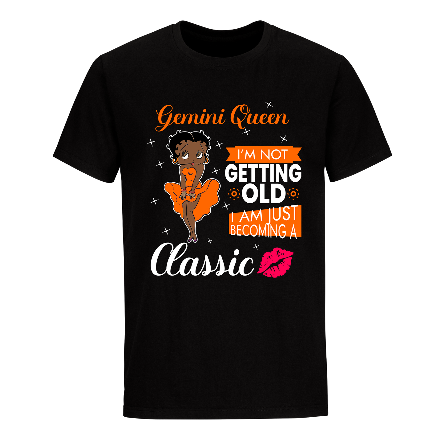 GEMINI BATTY BOOP SIXTEEN ORANGE UNISEX SHIRT