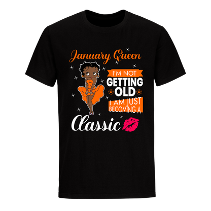 JANUARY BATTY BOOP SIXTEEN ORANGE UNISEX SHIRT