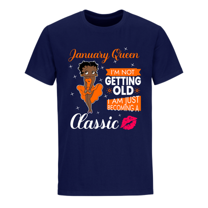 JANUARY BATTY BOOP SIXTEEN ORANGE UNISEX SHIRT