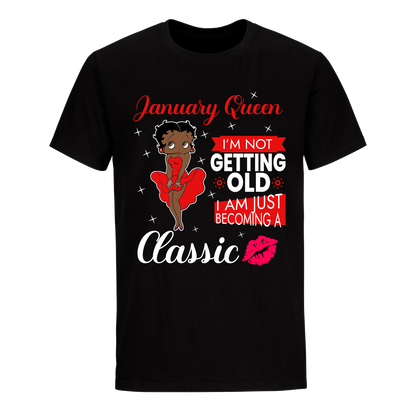 JANUARY BATTY BOOP SIXTEEN RED UNISEX SHIRT