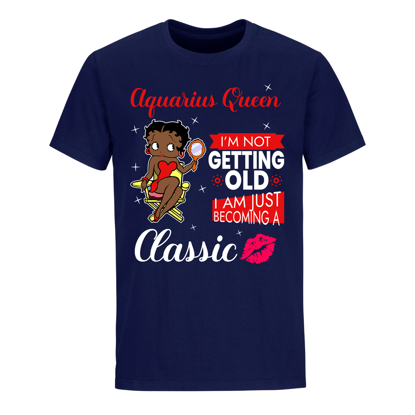 AQUARIUS BATTY BOOP TWO RED UNISEX SHIRT