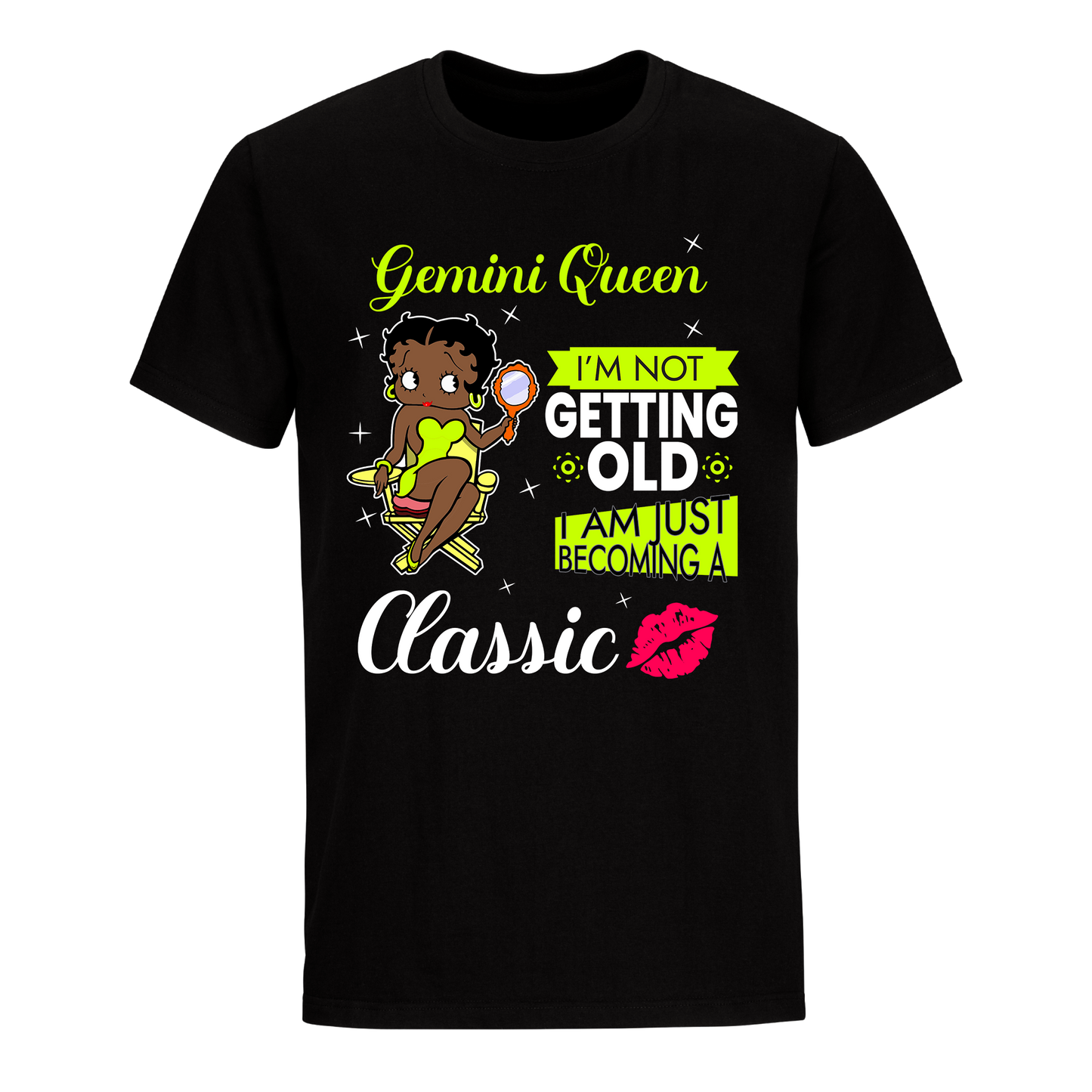 GEMINI BATTY BOOP TWO GREEN UNISEX SHIRT