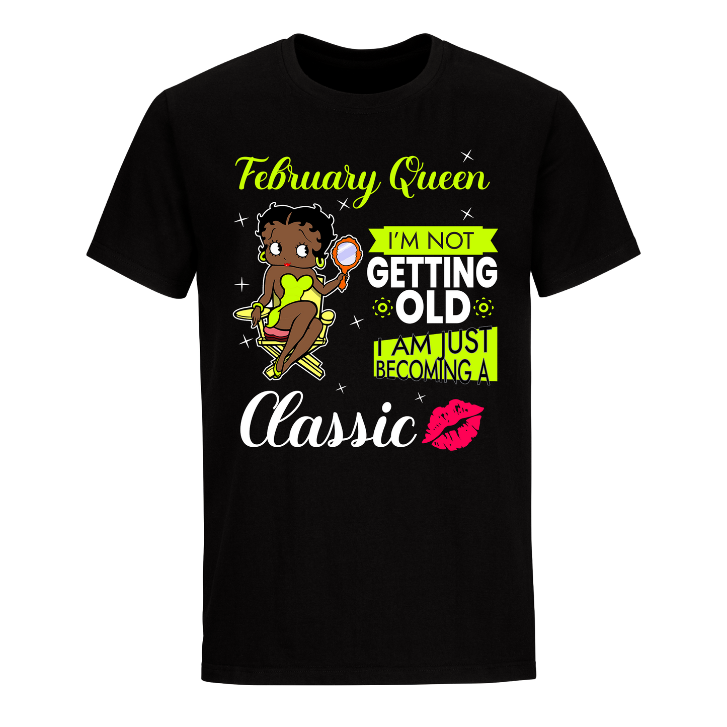 FEBRUARY BATTY BOOP TWO GREEN UNISEX SHIRT