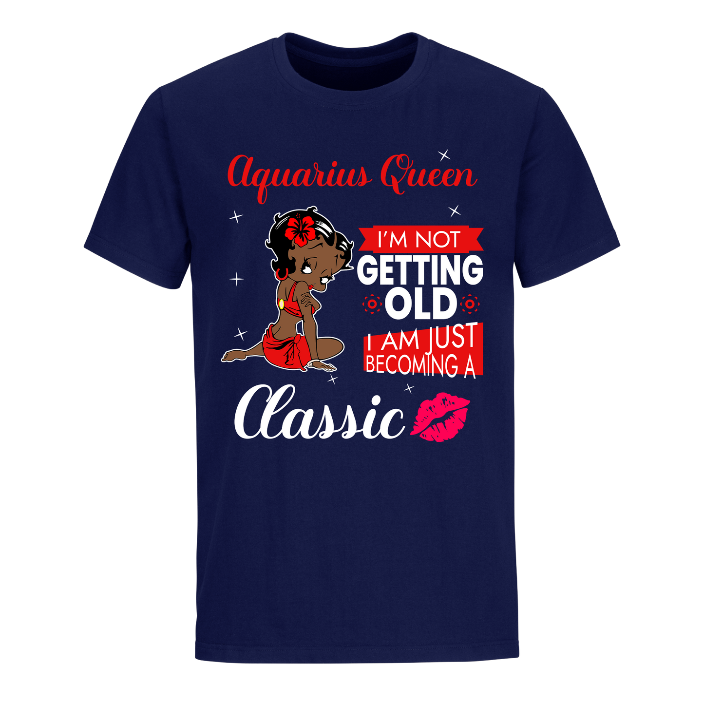 AQUARIUS BATTY BOOP FOUR RED UNISEX SHIRT