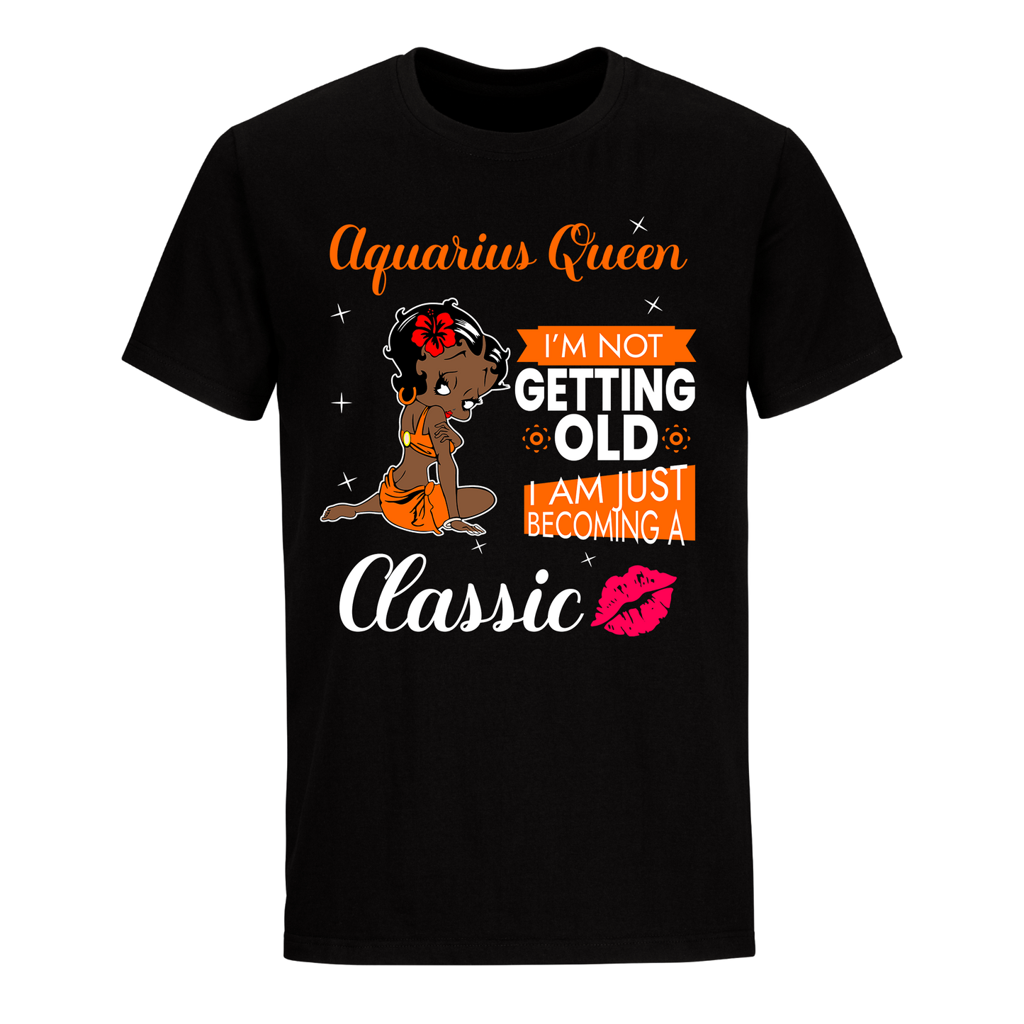 AQUARIUS BATTY BOOP FOUR ORANGE UNISEX SHIRT