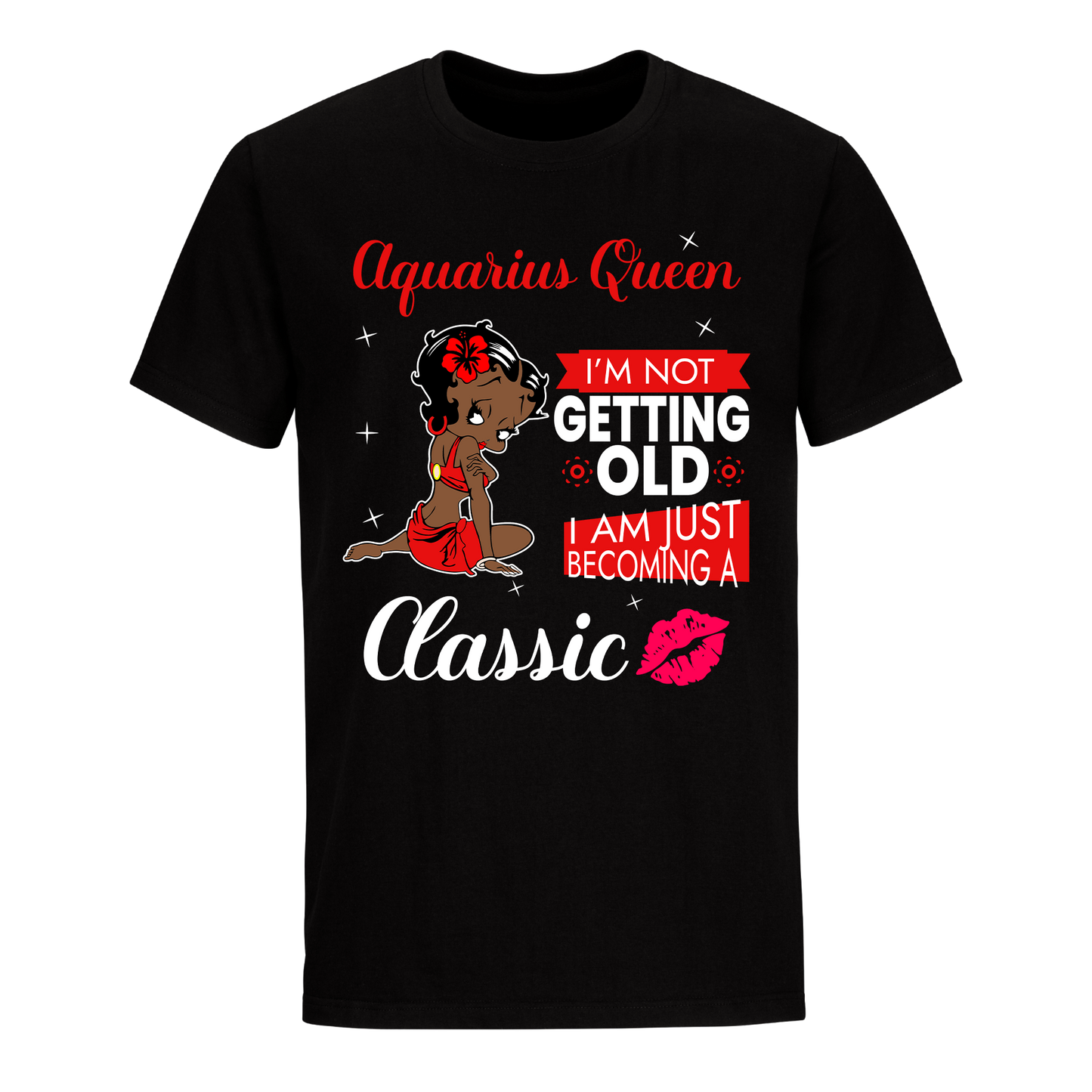 AQUARIUS BATTY BOOP FOUR RED UNISEX SHIRT