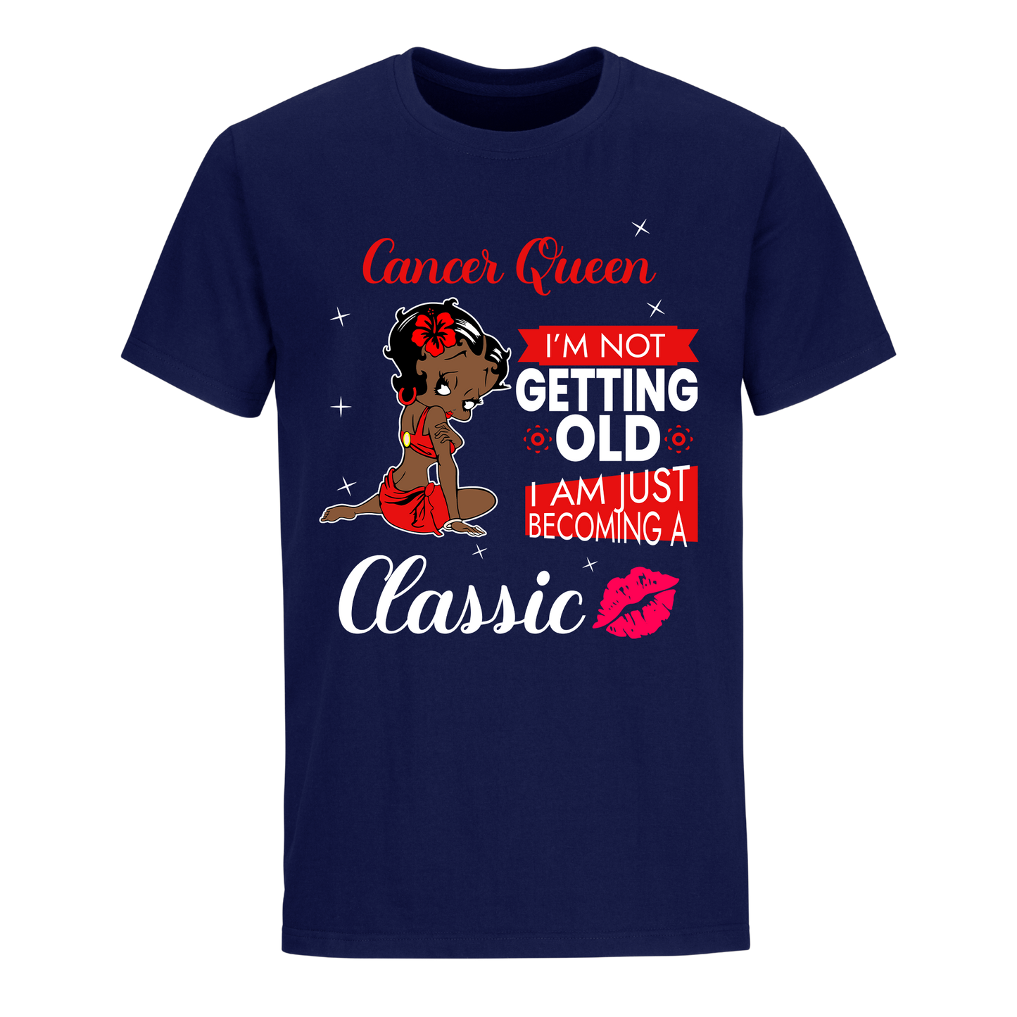 CANCER BATTY BOOP FOUR RED UNISEX SHIRT