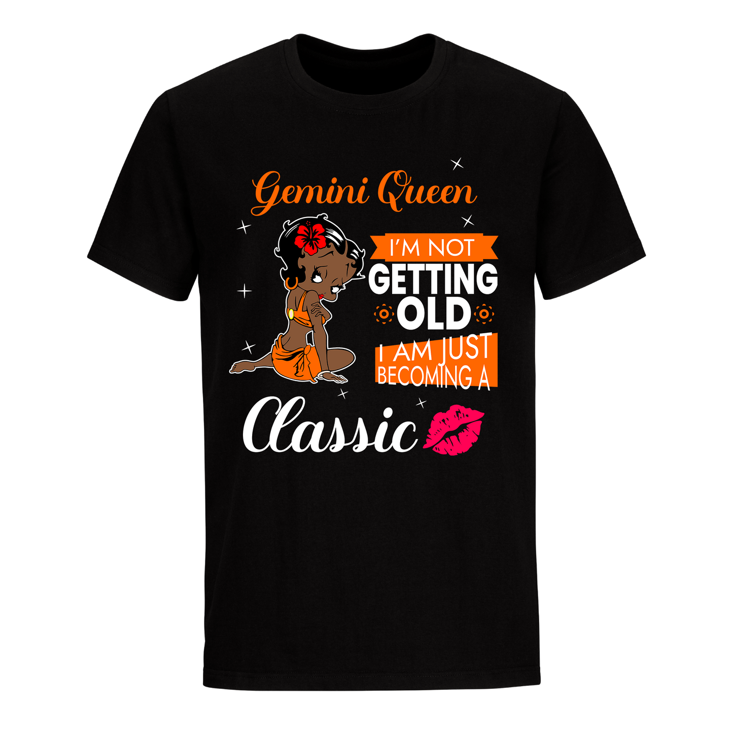 GEMINI BATTY BOOP FOUR ORANGE UNISEX SHIRT