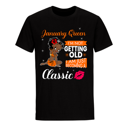 JANUARY BATTY BOOP FOUR ORANGE UNISEX SHIRT