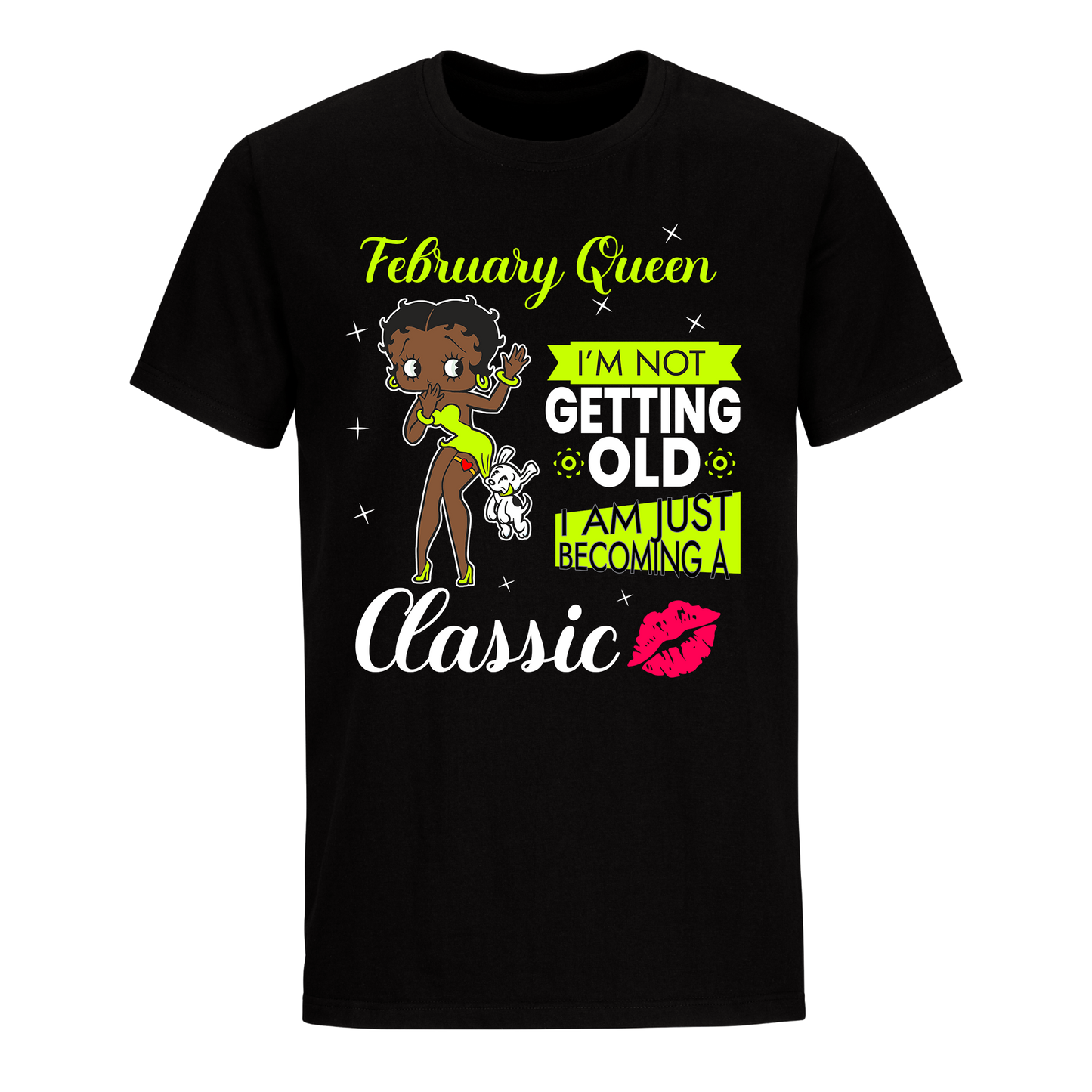 FEBRUARY BATTY BOOP FIVE GREEN UNISEX SHIRT