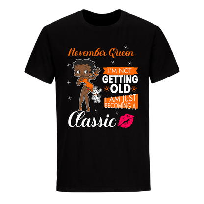 NOVEMBER BATTY BOOP FIVE ORANGE UNISEX SHIRT