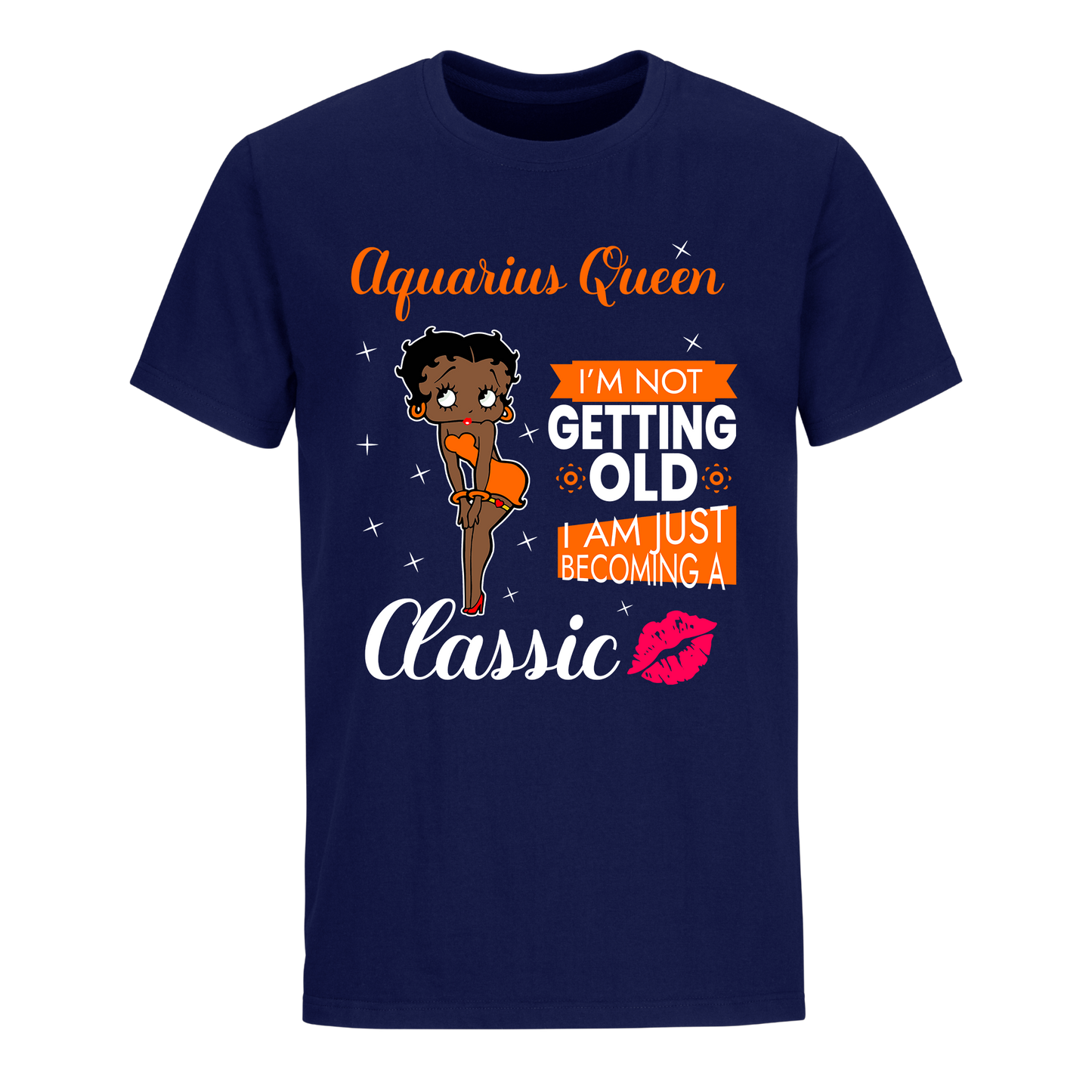 AQUARIUS BATTY BOOP SIX ORANGE UNISEX SHIRT